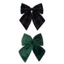 Fundițele Agnes din tartan și catifea verde — Mimi & Lula