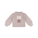 Pulover din lână merino Denna Pisică, Ash Rose Melange – vedere frontală