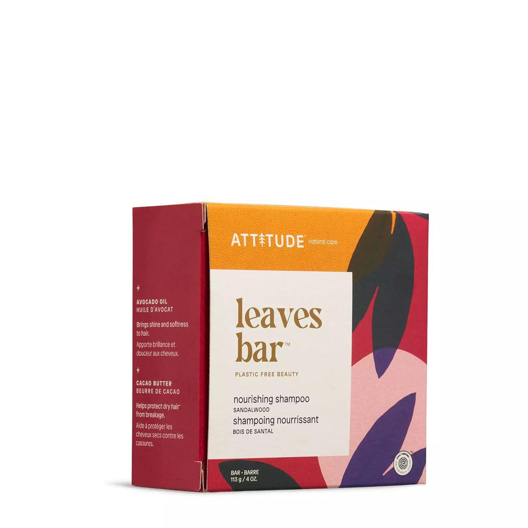 Șampon nutriție pentru păr Leaves Bar, lemn de santal 113g, ATTITUDE