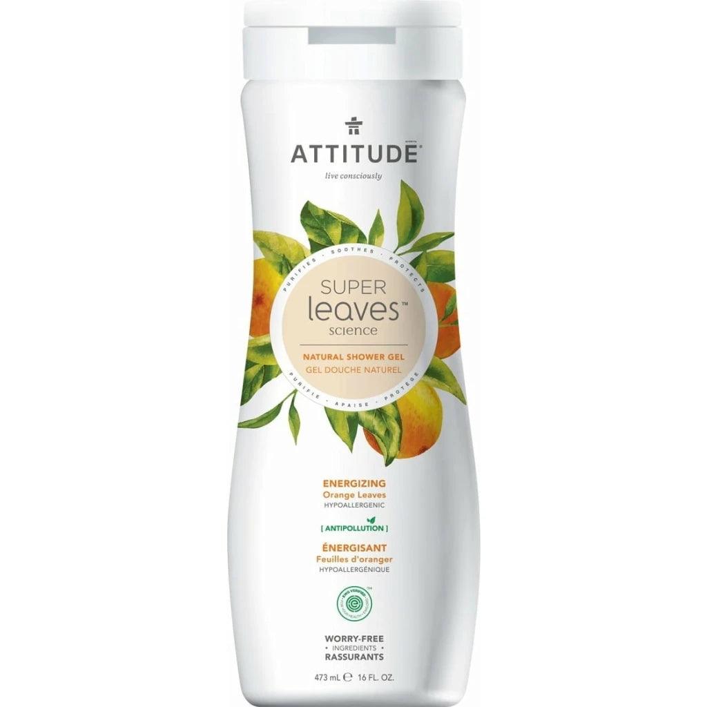 Gel de duș Super Leaves Energizare 473 ml, ATTITUDE