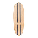 Skateboard Banwood din lemn natural cu dungi bleumarin, vedere de sus