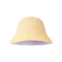 Pălărie UV reversibilă Yellow Flourish cu imprimeu floral galben