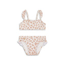 Costum de baie Beige Leopard din două piese, vedere frontală