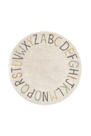 Covorul rotund ABC Color and Letters, cu și fără pernele în formă de vocale