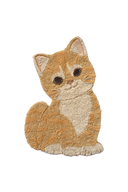 Covorul Ginger the Cat în formă de pisică, văzut în întregime