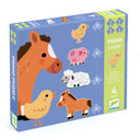 Cutia setului de puzzle-uri progresive Animale de la fermă — Djeco