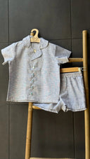 Costum din in, albastru — Gogosele