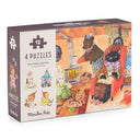 Cutia setului cu patru puzzle-uri Les Minouchkas — Moulin Roty