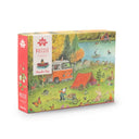 Cutia puzzle-ului La Grande Famille cu 500 de piese — Moulin Roty