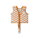 Vestă de înot Orange Surfer cu imprimeu ondulat — Swim Essentials