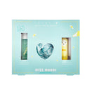 Cutia setului cadou Miss Monoï Inuwet cu parfum, elastic și balsam de buze