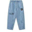 Pantaloni din denim bleu Play Liewood, vedere frontală