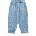 Pantaloni denim Borris Cherry Heart Liewood, vedere frontală