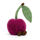 Cireașa Amuseables Cherry vișinie, cu tijă verde și frunză mare
