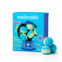 Cutia Flower Power Nailmatic Kids cu mini-bile efervescente albastre și galbene