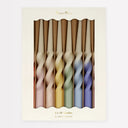Set de lumânări spiralate pastel, în cutie