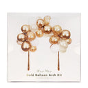 Ambalajul kitului Gold Balloon Arch cu 40 de baloane aurii și albe