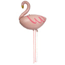 Balon roz Flamingo din folie, cu picioare din șnur neon