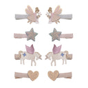 Set de 8 agrafe de păr Dreamy Fairy pe fundal alb
