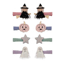 Set de 8 agrafe de păr Halloween pe fundal alb