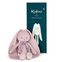 35 cm pink Lapinoo rabbit beside its Kaloo box