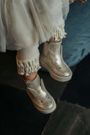 Ghete Kheera Iepuraș, Silver Metallic Leather – imagine oficială 3