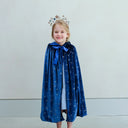 Pelerina albastra de catifea