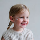 Set cercei adezivi pentru copii ,,Perle și pietre roz"