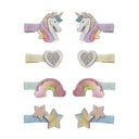 Set agrafe de par mini cu unicorn si stelute