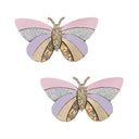 Set agrafe de par,,Striped Butterfly"