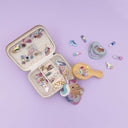 Oglinda Magical Unicorn într-o compoziție cu perie, cutie și accesorii