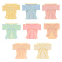 Set de pahare din hartie cu fundite pastel