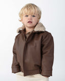 Jachetă din piele Yuki Urs, Cognac Leather – imagine oficială 2