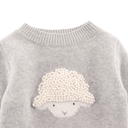 Pulover din lână merino Denn Mielușel, Soft Grey Melange – imagine oficială 4
