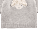 Pulover din lână merino Denn Mielușel, Soft Grey Melange – imagine oficială 5