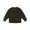 Pulover din lână merino Denn Terrier, Dark Olive – vedere din spate