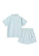 Costum cu dungi din bumbac