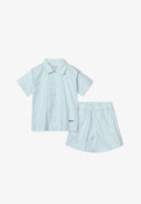 Costum cu dungi din bumbac