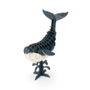 Balena 3D asamblată pe soclu, văzută din față