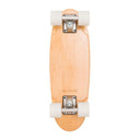 Skateboard copii din lemn natural cu dungi rosii