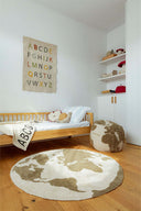 Covor lavabil din bumbac ,,World Map"