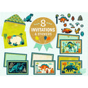 Set creativ invitatii ,,Dinozauri''