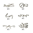 Cele șase puzzle-uri metalice incluse în Crazix