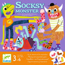 Ambalajul ilustrat al jocului Socksy Monster de la Djeco