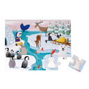 Puzzle tactil Viața pe gheață, 20 de piese — Janod