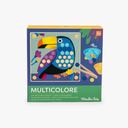 Cutia jocului de sortare Multicolore cu bufniță și piese colorate