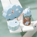 Set lunch box pentru gustari si sticla cu pai