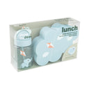 Set lunch box pentru gustari si sticla cu pai