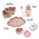 Set lunch box pentru gustari si sticla cu pai