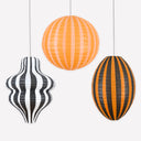 Lampioane decorative Striped Halloween Lanterns, set de 3 — Meri Meri